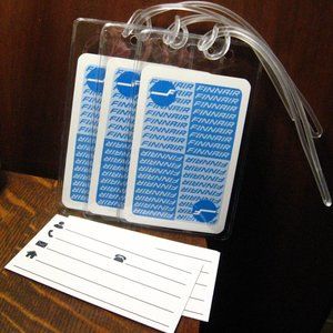 FinnAir Finland Airlines Vintage Playing Card Luggage Tags (3)